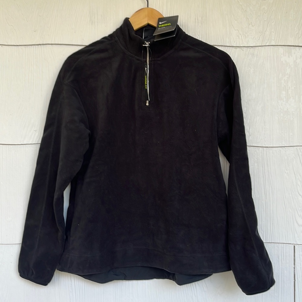 Nike Black Golf Women's Fleece Therma Quarter Zip Jacket - New With Tags - Small